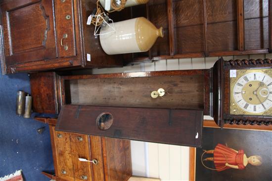 Thomas Wheeler, London. A late 17th century burr elm longcase clock, H.6ft 6.25in.